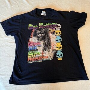 Rob Zombie Electric Warlock Acid Witch 2016 Concert Merch Dbl Sided Tshirt Large